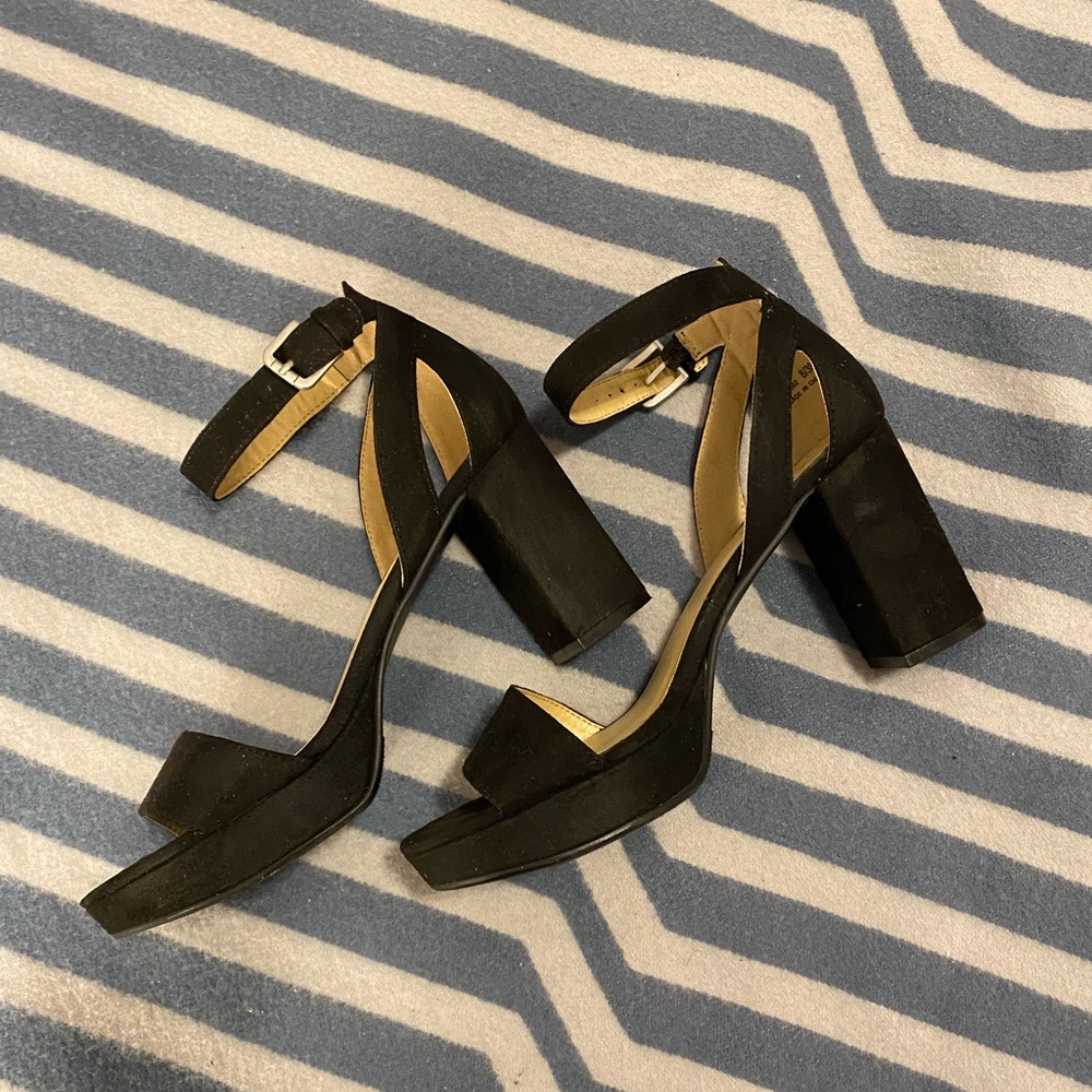 Black platform heels